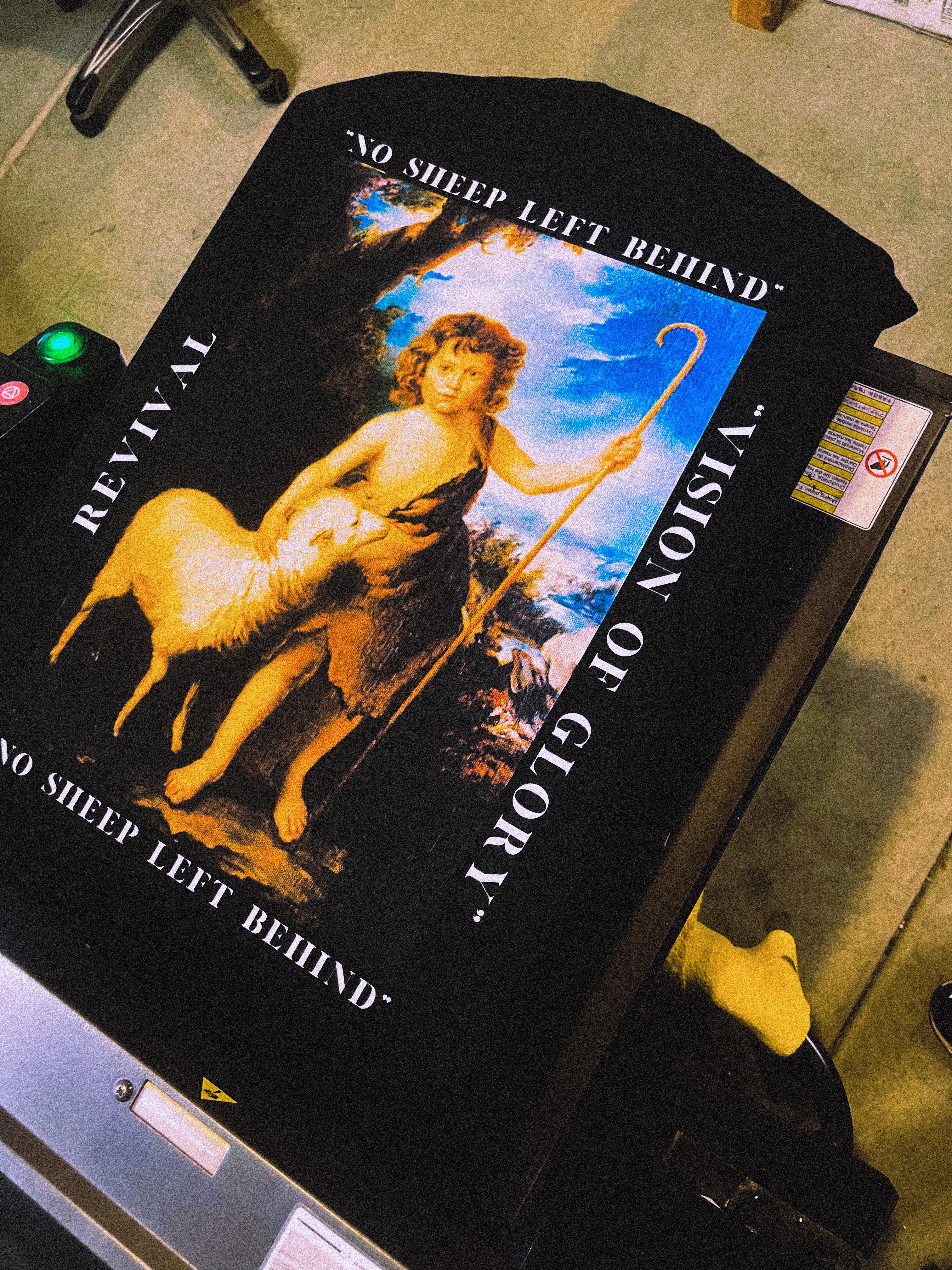 “NO SHEEP LEFT BEHIND” “SHEPHERD BOY” (100% COTTON, UNISEX TEE)